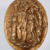Médaillon ovale en bronze doré - Diane chasseresse