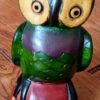 Hibou en bois peint