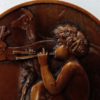 Médaille( Ø 5 cm) art déco en Bronze signée THENOT - Jeune faune – Image 3