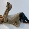Figurine porcelaine ancienne - La jeune fille et le chat