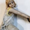 Figurine porcelaine ancienne - La jeune fille et le chat – Image 2