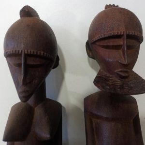 Deux anciennes statuettes africaines anthropomorphes (art Lobi - Burkina ?)
