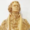 Ancien buste en cire de Beethoven sur piédouche bois – Image 2