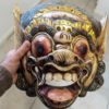 Grand masque mural Barong Boma - Bois sculpté polychrome – Image 2