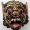 Grand masque mural Barong Boma - Bois sculpté polychrome