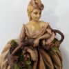 Sculpture Art Nouveau en terre cuite polychrome par Bruno Tornati