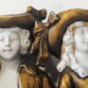 Couple d'anciennes bouquetières en porcelaine