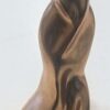 Femme voilée portant l'abaya (hors de l'école) - Sculpture en bronze doré signée Louis TANARI – Image 2