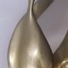 Femme africaine - Statue stylisée en laiton sur socle bois – Image 9