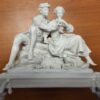 Porcelaine biscuit - Scène galante du 18ème - La leçon de flageolet - D'après Boucher – Image 2
