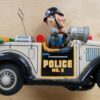 Jouet ancien en tôle à batterie - NOMURA POLICE PATROL CAR N° 5 – Image 3