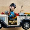 Jouet ancien en tôle à batterie - NOMURA POLICE PATROL CAR N° 5