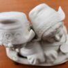 L'heure du thé - Biscuit en porcelaine monté sur laiton ouvragé – Image 4