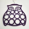Velvet Purple Scarf Hanger Owl - Hibou cintre recouvert de velours violet – Image 4
