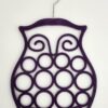Velvet Purple Scarf Hanger Owl - Hibou cintre recouvert de velours violet