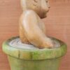Gros bébé dans son bain - Sculpture en bois massif cérusé – Image 5