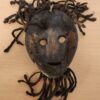 Masque en bois, métal et jute - Art tribal vintage – Image 7