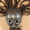 Masque en bois, métal et jute - Art tribal vintage – Image 4
