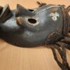 Masque en bois, métal et jute - Art tribal vintage – Image 3