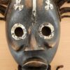 Masque en bois, métal et jute - Art tribal vintage – Image 2