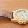 OIFMKC - Montre en Bois Triangle - Quartz - Bracelet cuir vachette – Image 3