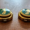 Paire de couvre-boutons Golf ≅ Boutons de manchette Ø 1,7 cm - Plaqués or – Image 3