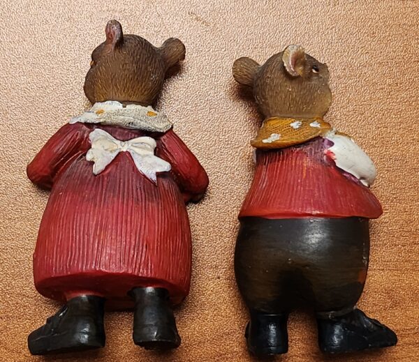 Souris portant des pommes - Deux figurines Dewberry Lane SUSAN WHEELER 1990 – Image 6