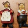 Souris portant des pommes - Deux figurines Dewberry Lane SUSAN WHEELER 1990