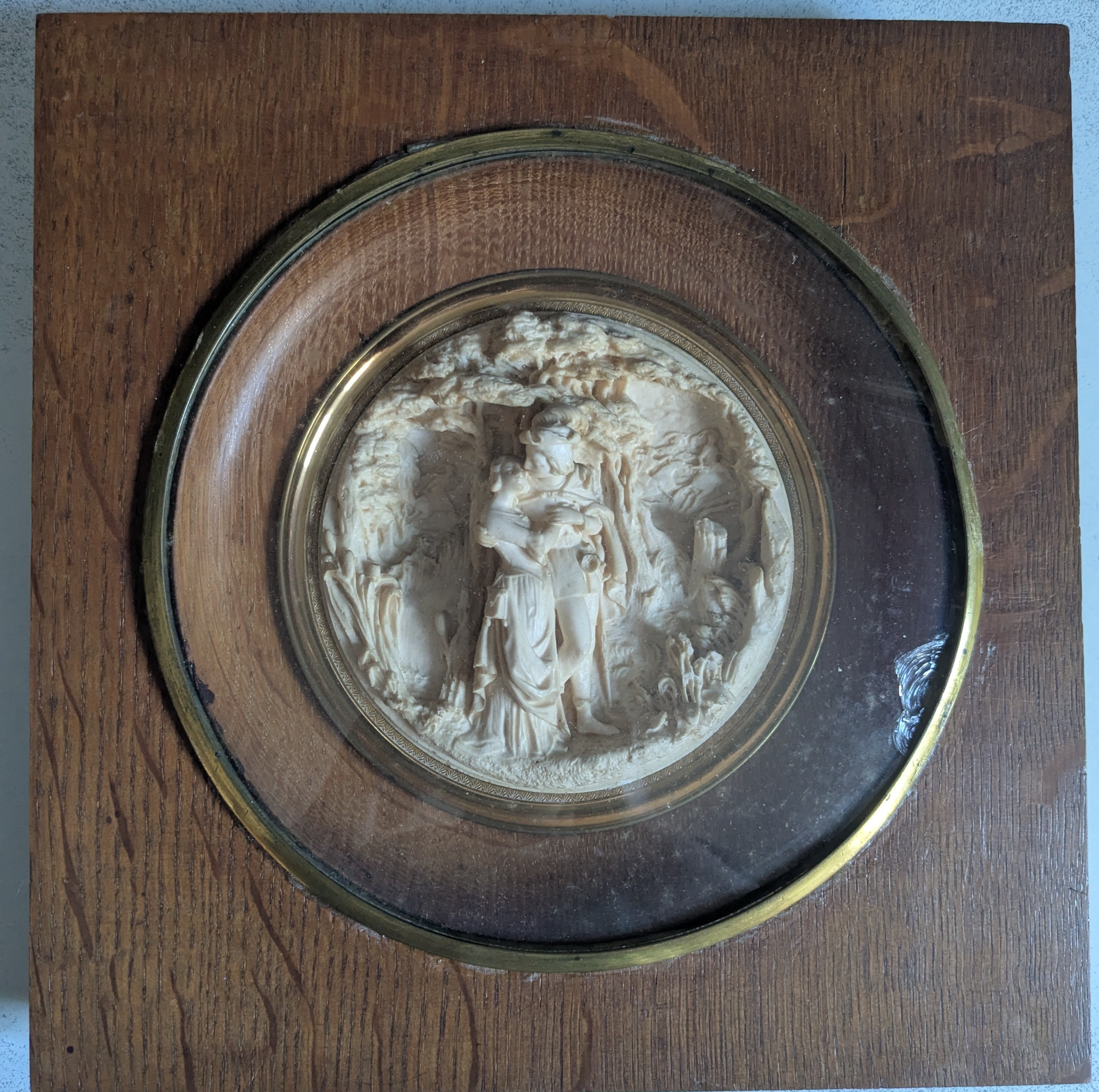 Tableau sculpté en écume de mer 19ème siècle