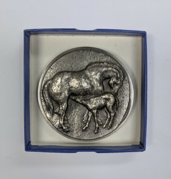 Médaille animalière "Les Chevaux" - signé Luzanowski 1975