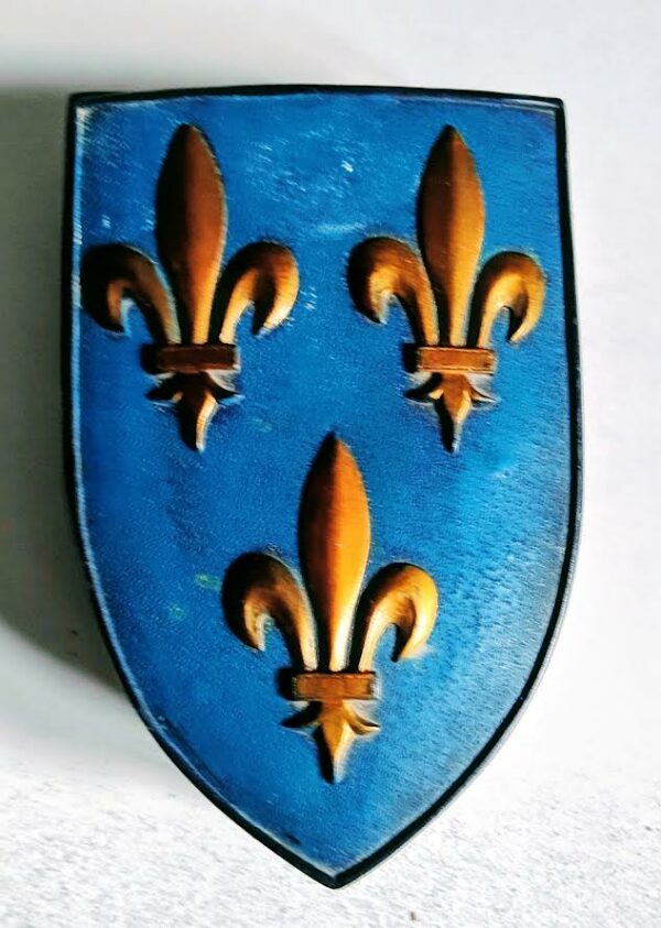 Boîte blason fleurs de lys - résine