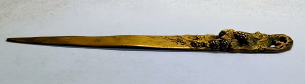 Coupe papier aux mûres - Bronze doré - Signé A. MARIONNET – Image 7