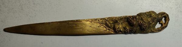 Coupe papier aux mûres - Bronze doré - Signé A. MARIONNET – Image 2