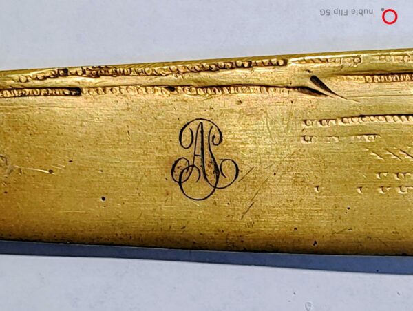 Coupe papier aux mûres - Bronze doré - Signé A. MARIONNET – Image 5