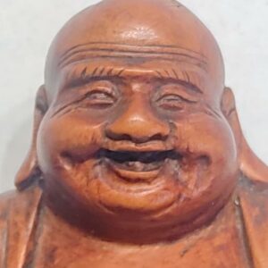 Bouddha rieur - Petite figurine en bois sculpté