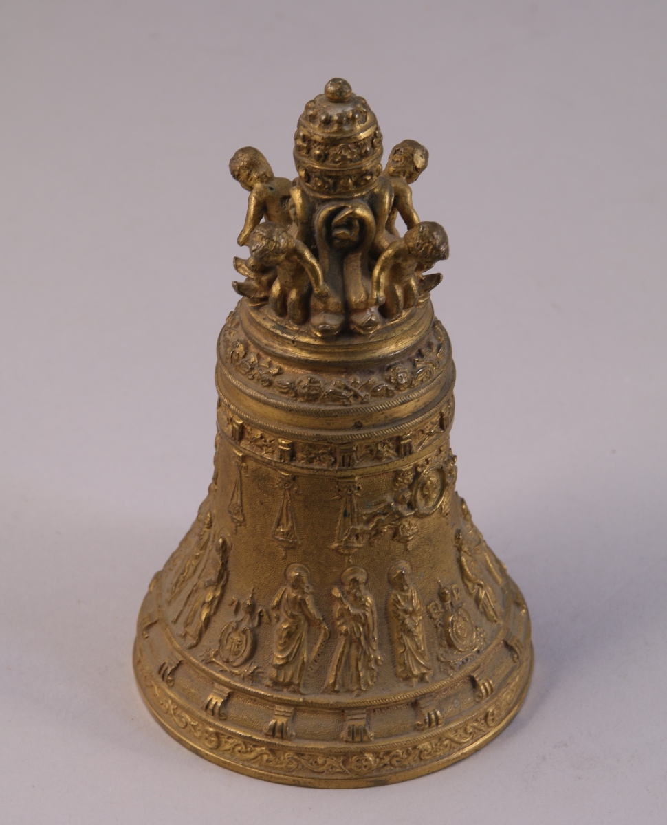 CLOCHETTE LITURGIQUE ET SON SUPPORT EN BRONZE – Image 3