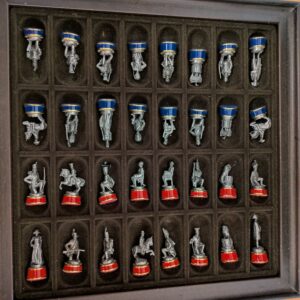 jeu échecs la bataille de Waterloo avec pièces en étain
