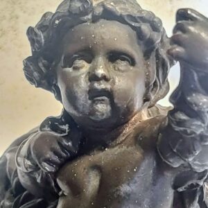 Putti en bronze sur socle en marbre - ? Fin 18ème / début 19ème ?