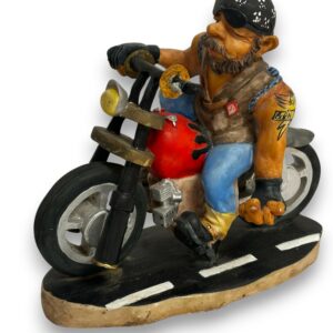 Statue décorative – Motard sur moto