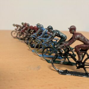 Lot de cyclistes miniatures ALU France – figurines aluminium – vintage Tour de France