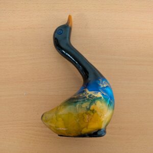 Canard en bois émaillé